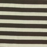 Dark Brown Horizontal-Stripe Knit, Viscose-Poly