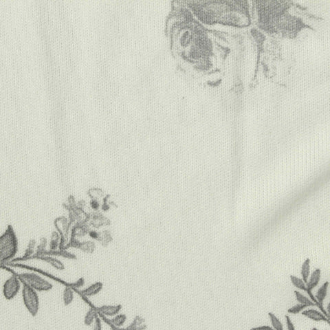 Grey Floral Chunky Knit, Polyester