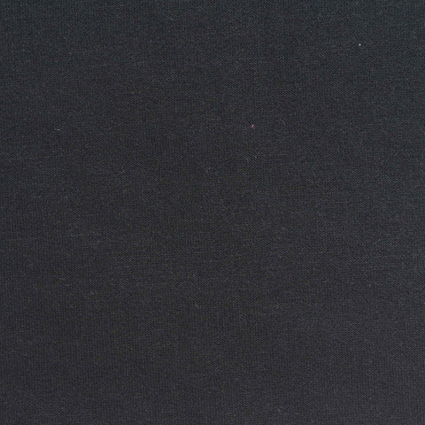 Brushed Viscose Polyester Blend Stretch French Terry Fabric, 250 gsm, 160 cm — Black
