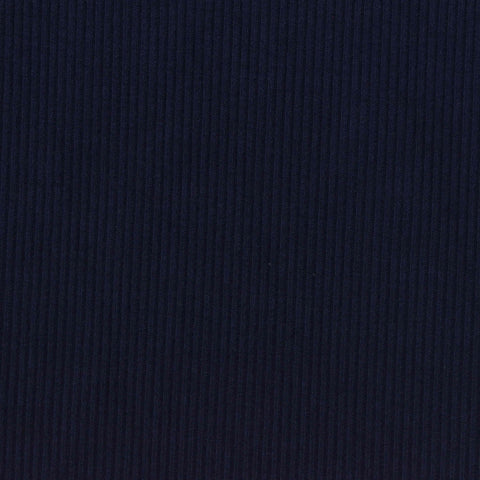 Dark Navy Ribbed Rib Knit, Viscose