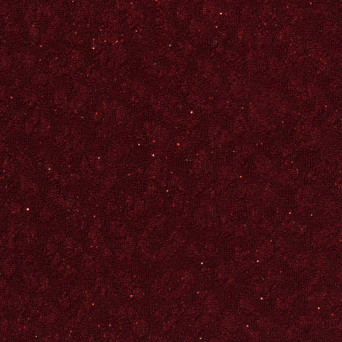 Dark Red Glitter-Sparkle Jacquard, Polyester