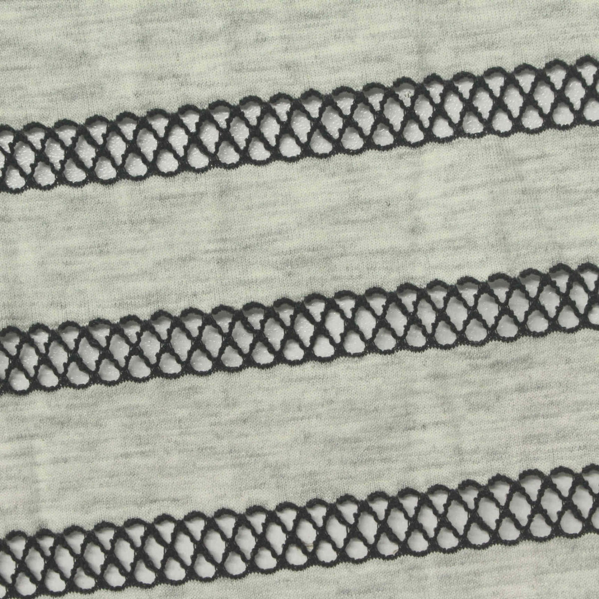 Heather Grey Stripes Jacquard, Poly-Viscose