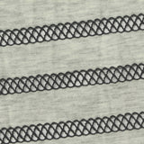 Heather Grey Stripes Jacquard, Poly-Viscose
