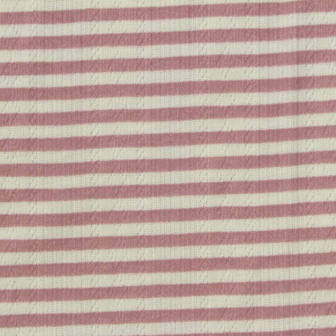 Pink Stripes Rib Knit, Polyester