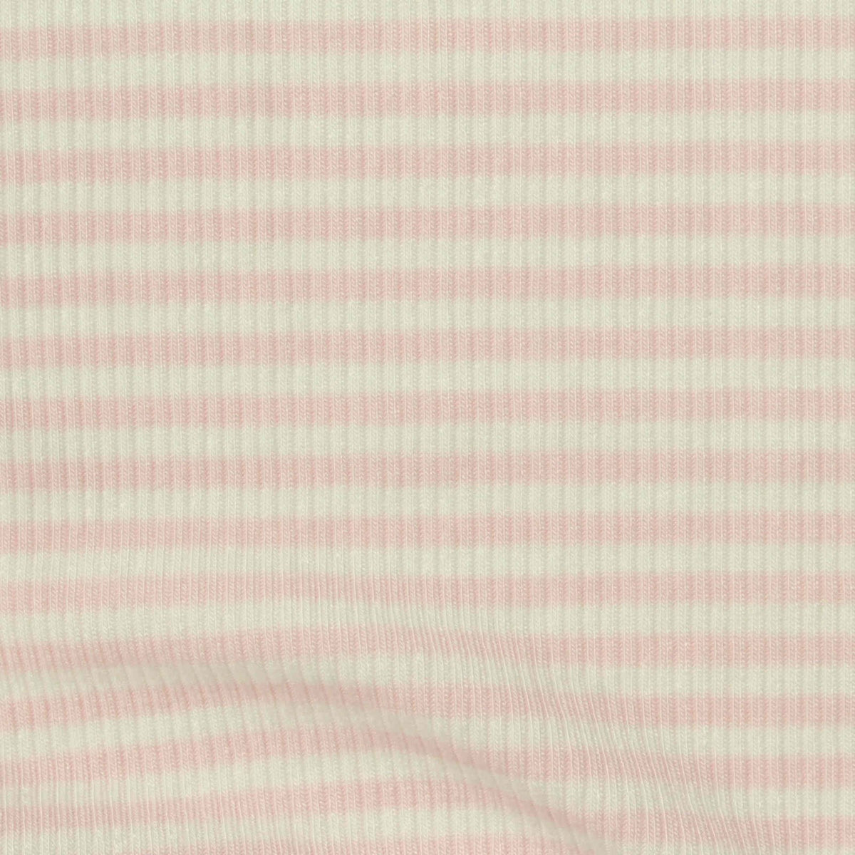 Light Pink Horizontal-Stripe Rib Knit, Viscose