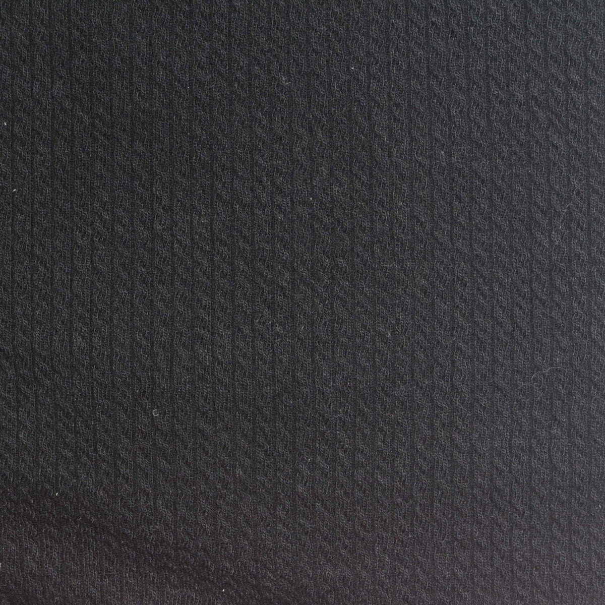 Black Textured Rib Knit, Poly-Viscose