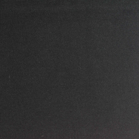 Brushed Polyester Viscose Stretch Jersey Knit Fabric, 270 gsm, 155 cm — Black