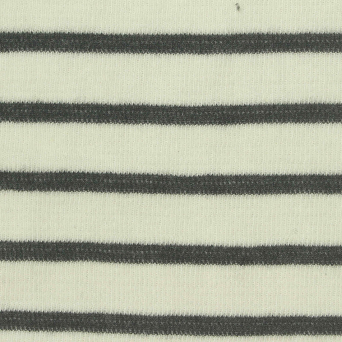 Dark Grey Horizontal-Stripe Knit, Cotton-Poly