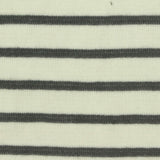 Dark Grey Horizontal-Stripe Knit, Cotton-Poly