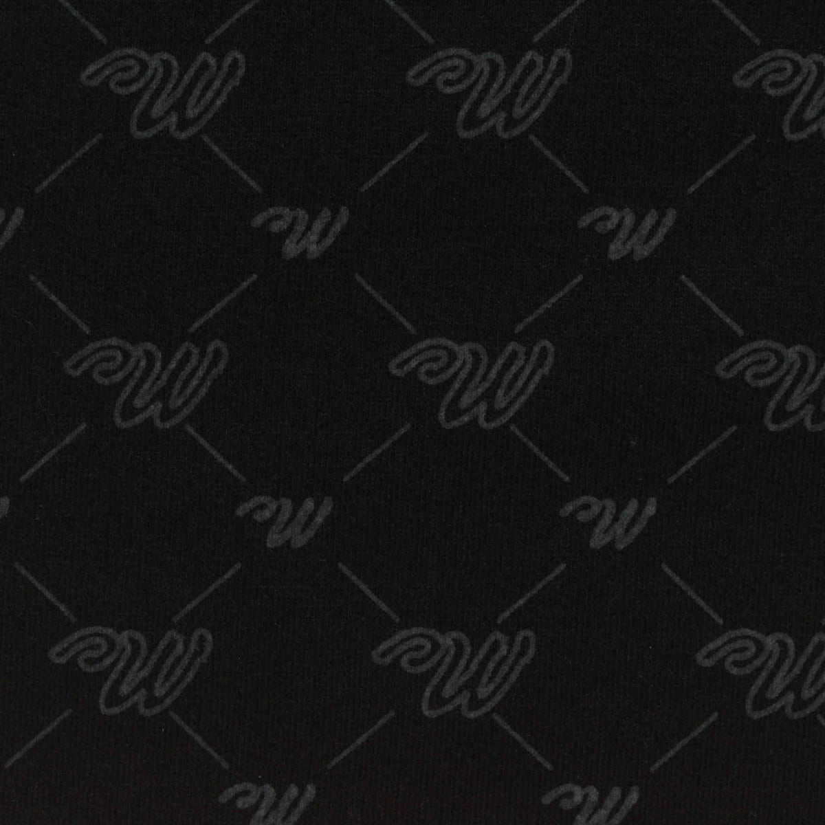 Dark Grey Diagonal-Grid French Terry, Poly-Cotton