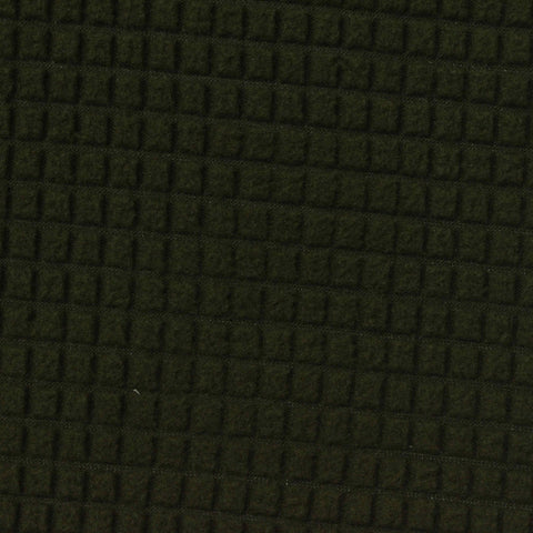 Dark Green Grid Fleece, Polyester