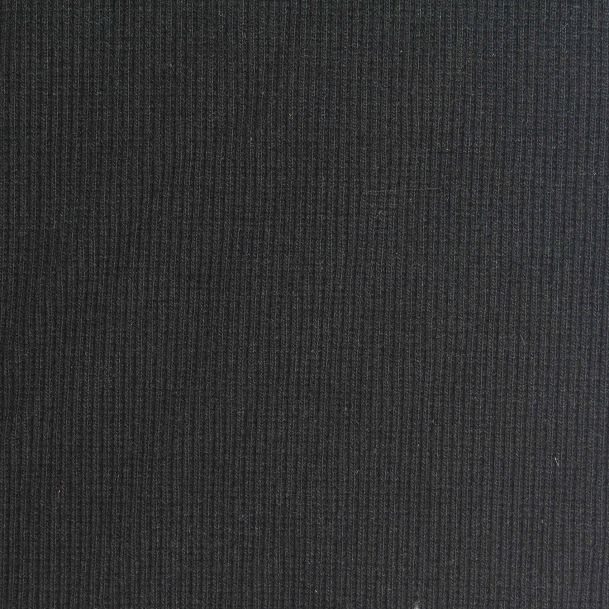 Polyester Cotton Stretch Rib Knit Fabric, 387 gsm, 130 cm — Black