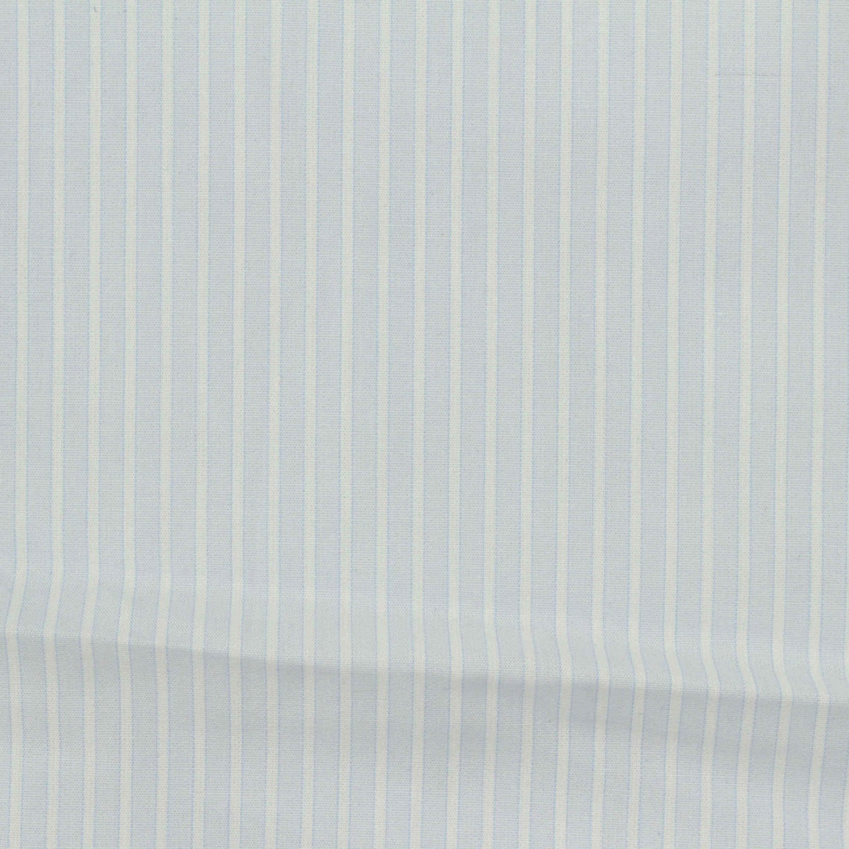 Light Blue Vertical-Stripe Poplin, Cotton