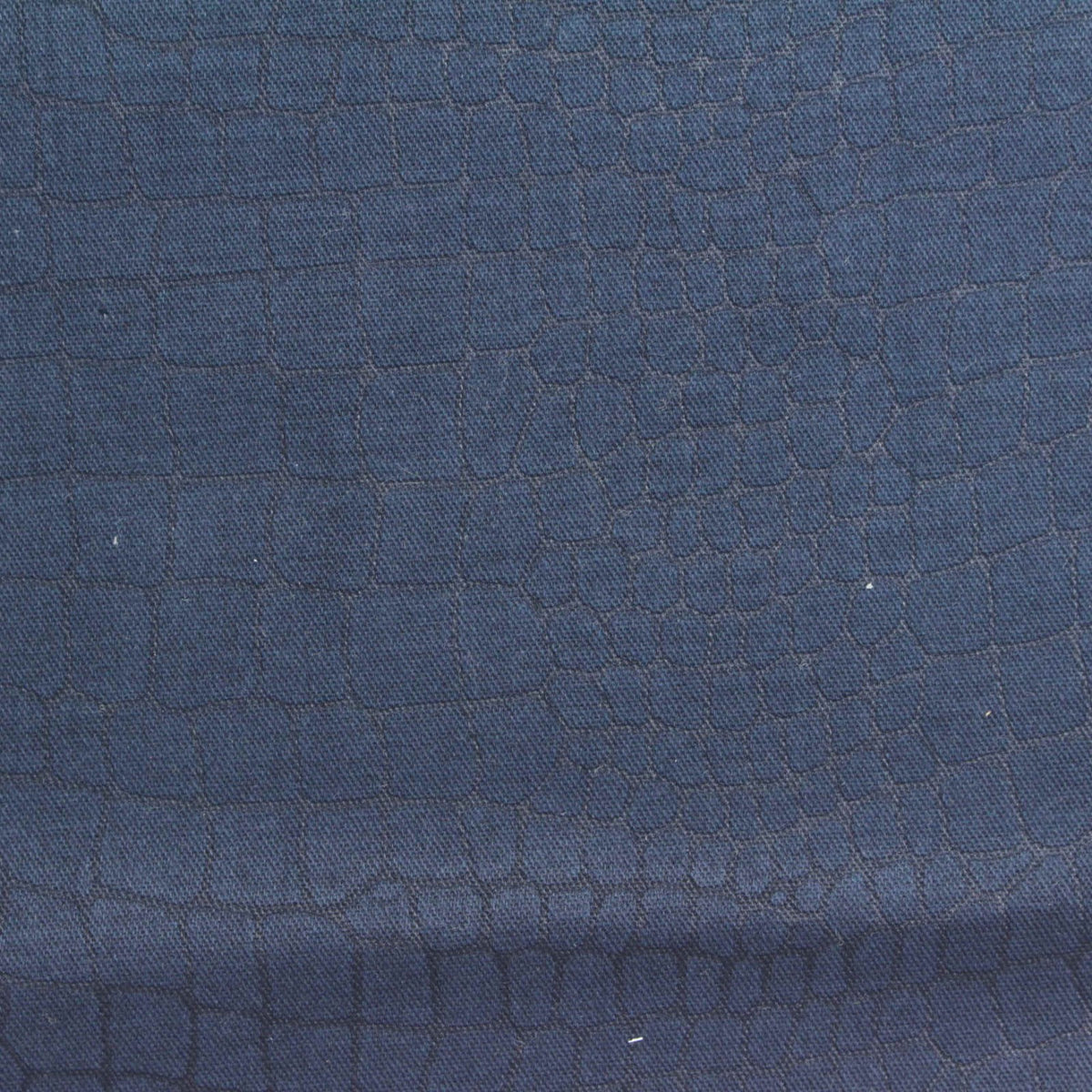 Animal Print Brushed Cotton Stretch Twill Fabric, 281 gsm — Navy