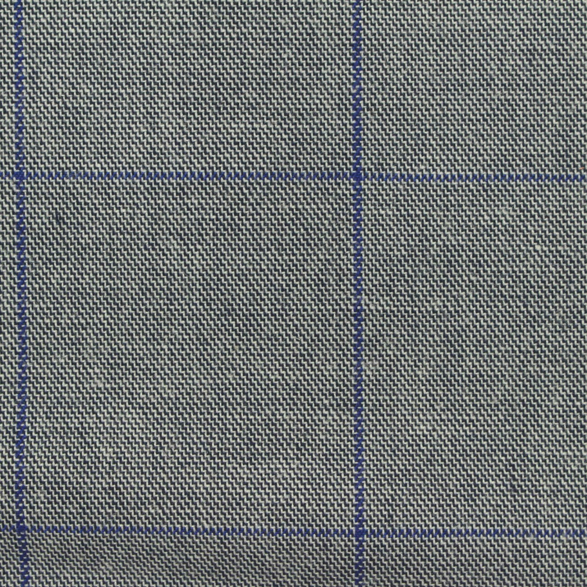 Grey Check Twill, Poly-Viscose