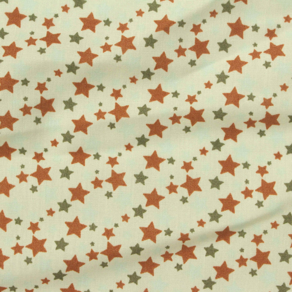Rust Stars Poplin, Cotton