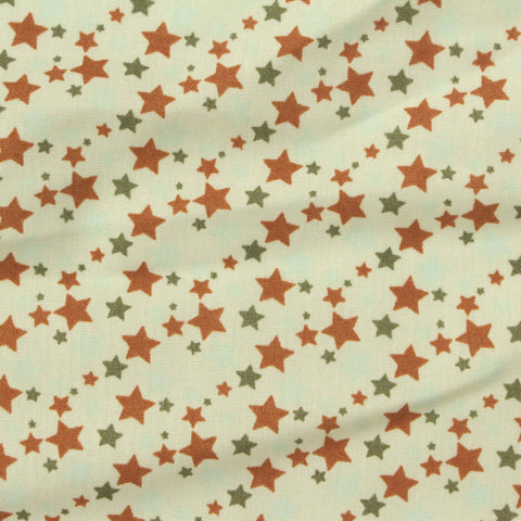 Rust Stars Poplin, Cotton