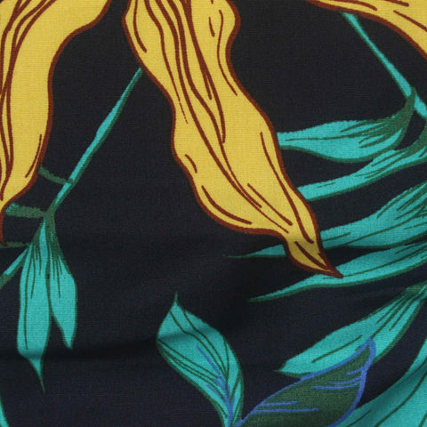 Yellow Floral Poplin, Cotton