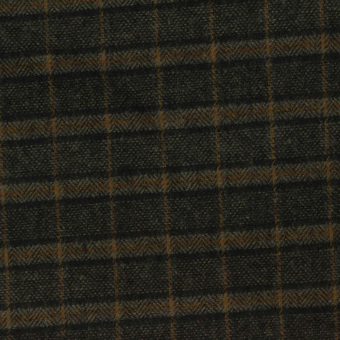 Dark Charcoal Plaid Twill, Cotton