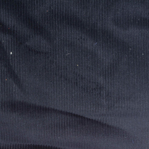 Dark Navy Ribbed Corduroy, Cotton-Poly