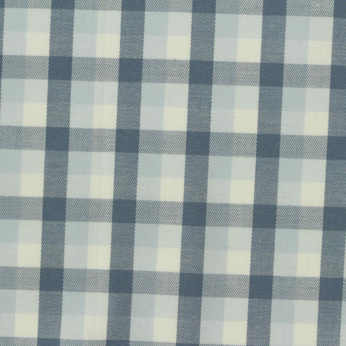 Blue Check Twill, Cotton