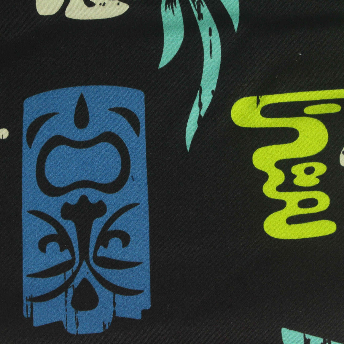 Printed Cotton Stretch Sateen Fabric, 196 gsm — Black