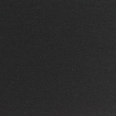 Polyester Viscose Stretch Scuba Knit Fabric, 320 gsm, 160 cm — Black