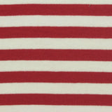 Red Horizontal-Stripe Rib Knit, Cotton