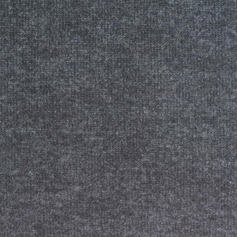 Dark Charcoal Marl Rib Knit, Cotton-Poly