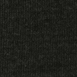 Brushed Viscose Polyester Stretch Rib Knit Fabric, 300 gsm, 143 cm — Black