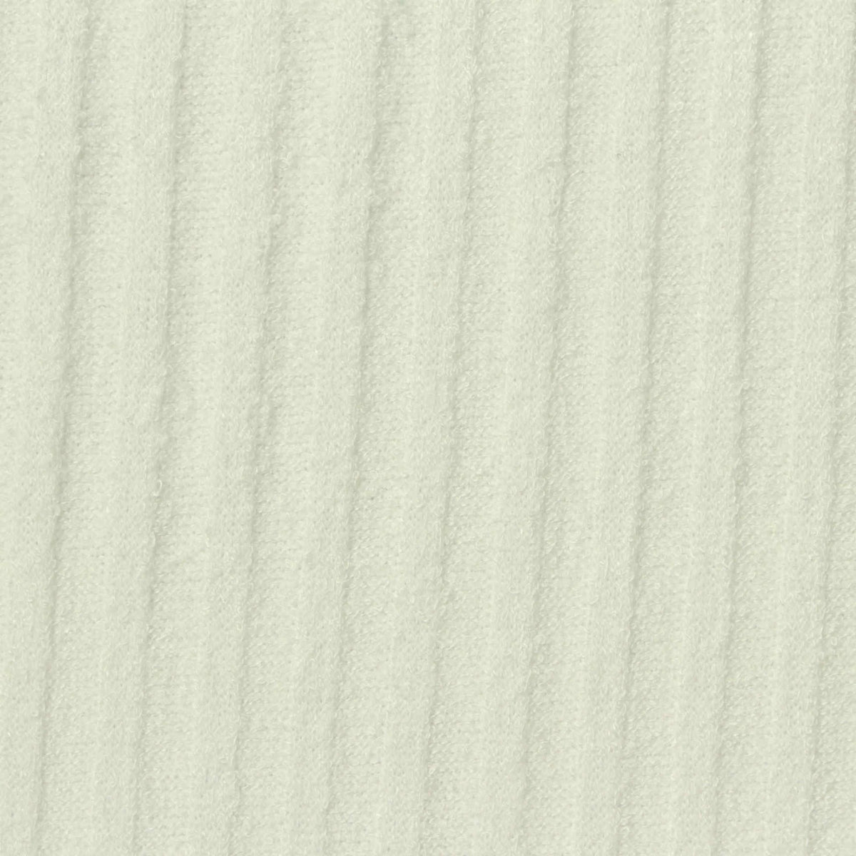Polyester Viscose Stretch Rib Knit Fabric, 260 gsm, 150 cm — White