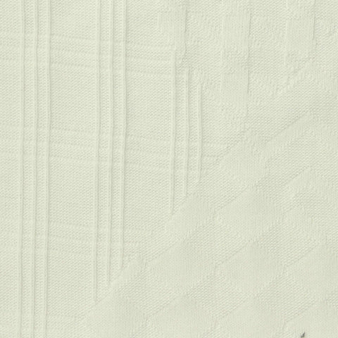White Textured Jacquard, Cotton-Poly