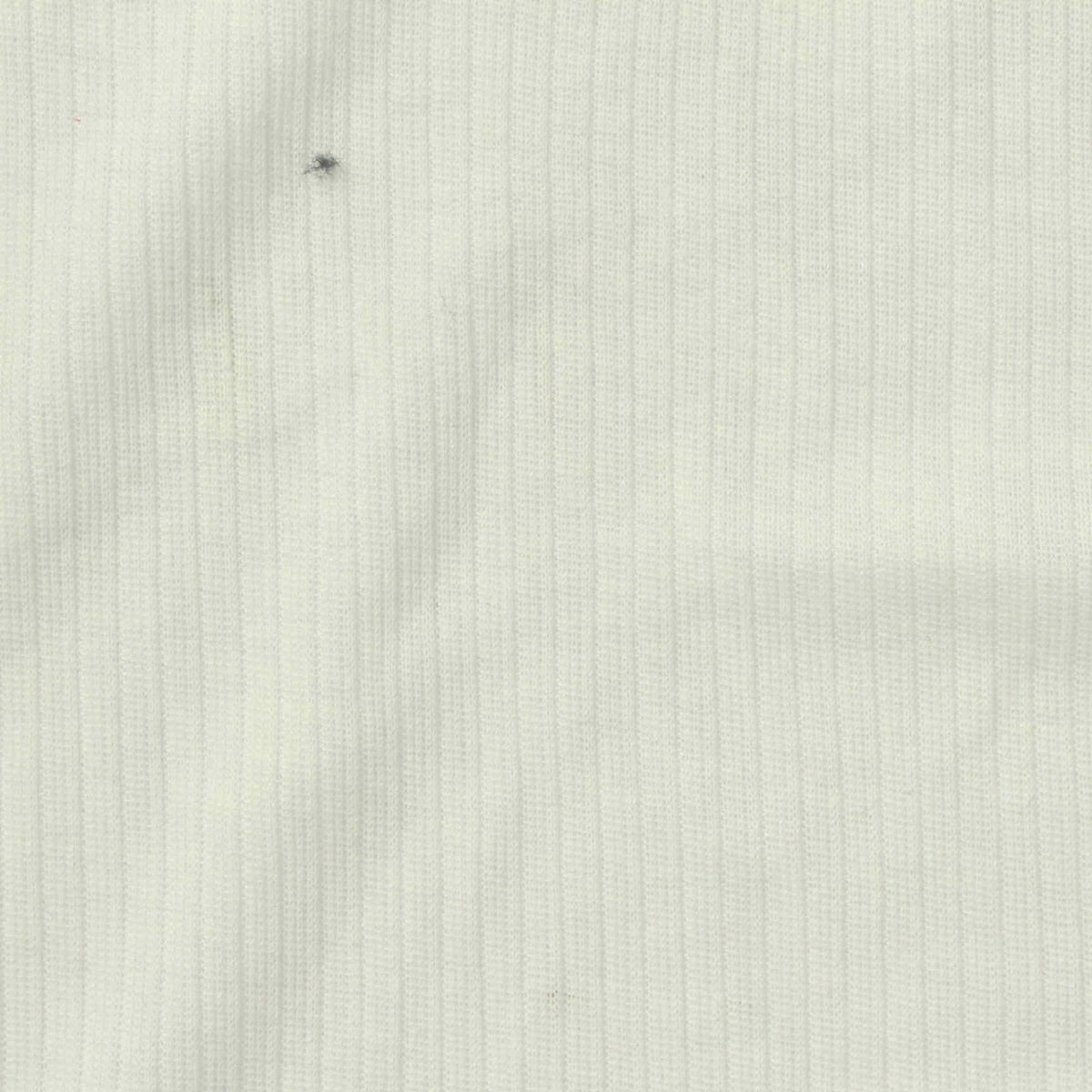 Polyester Viscose Rib Knit Fabric, 130 gsm, 155 cm — White