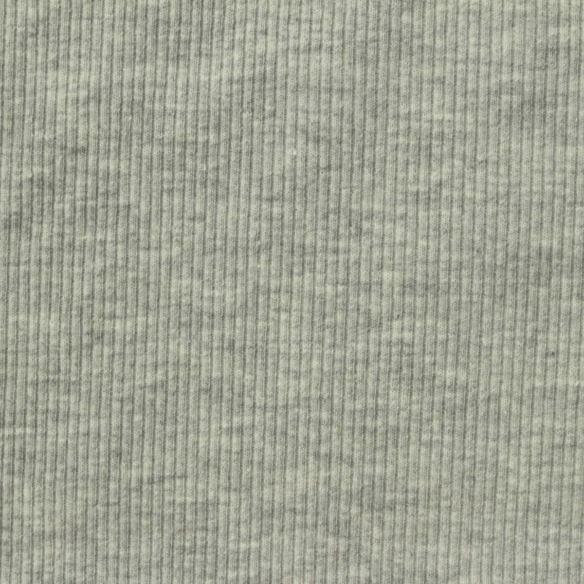 Grey Heather Rib Knit, Cotton-Poly