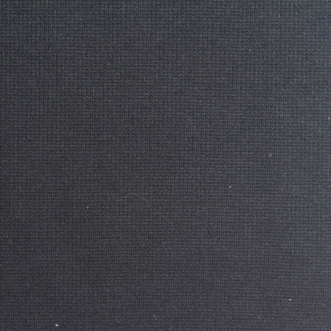 Cotton Polyester Rib Knit Fabric, 330 gsm, 170 cm — Black