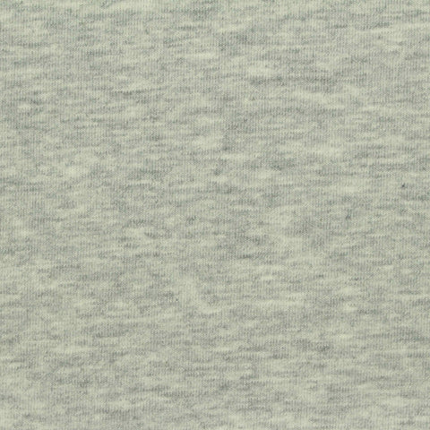 Heather Cotton Polyester Stretch Scuba Knit Fabric, 240 gsm, 155 cm — Grey