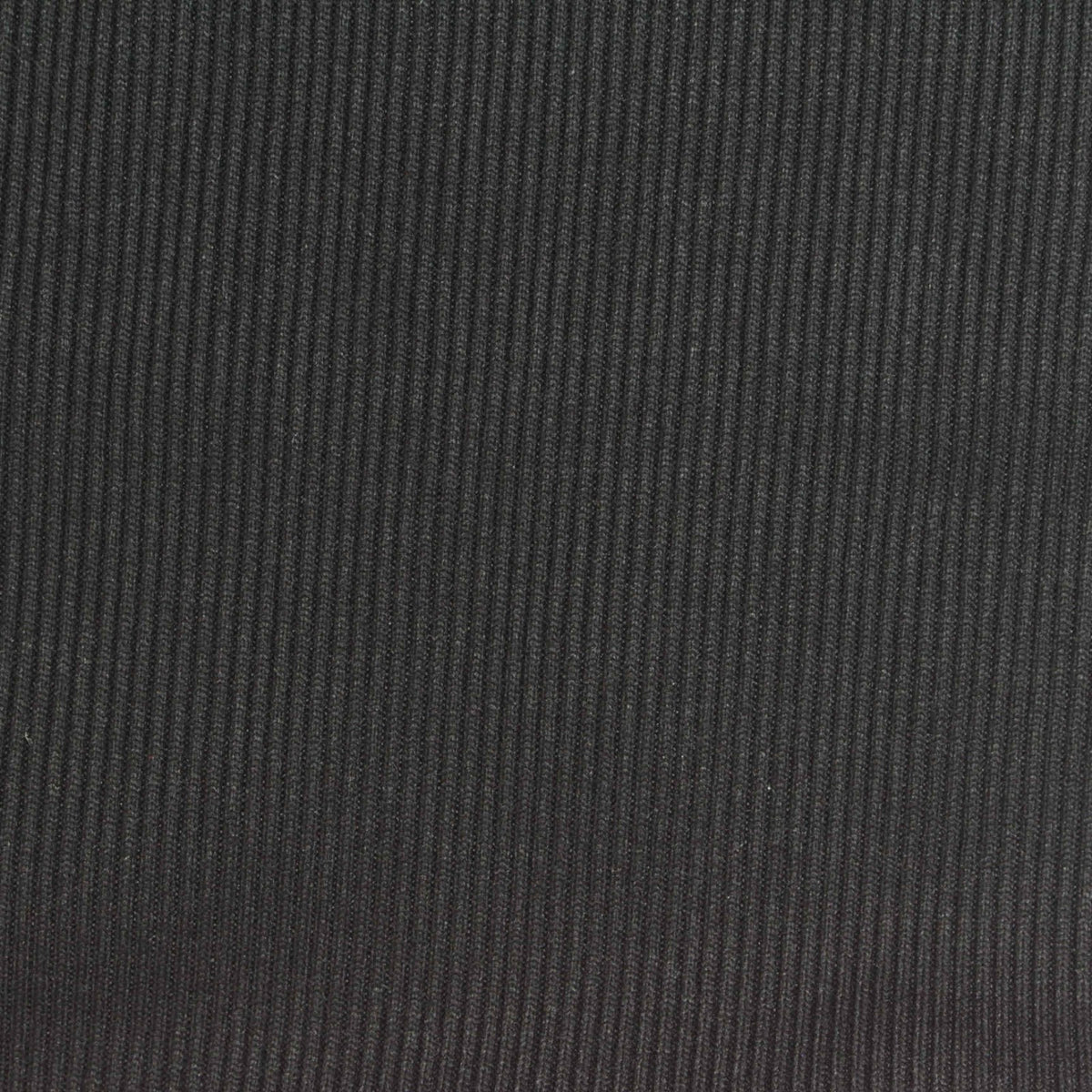 Polyester Stretch Rib Knit Fabric, 380 gsm, 115 cm — Black