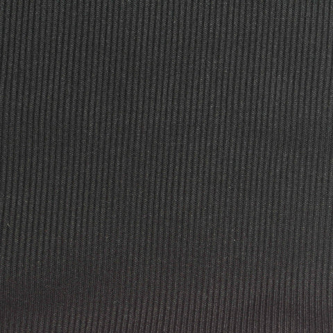 Polyester Stretch Rib Knit Fabric, 380 gsm, 115 cm — Black