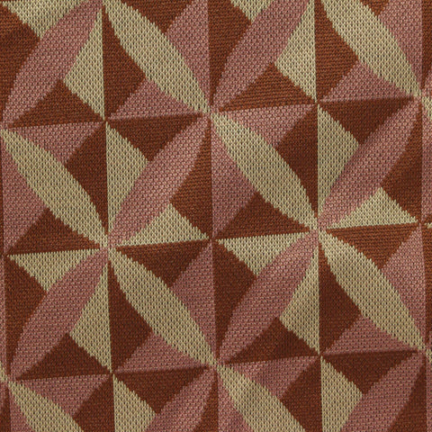 Brown Geometric Jacquard, Polyester