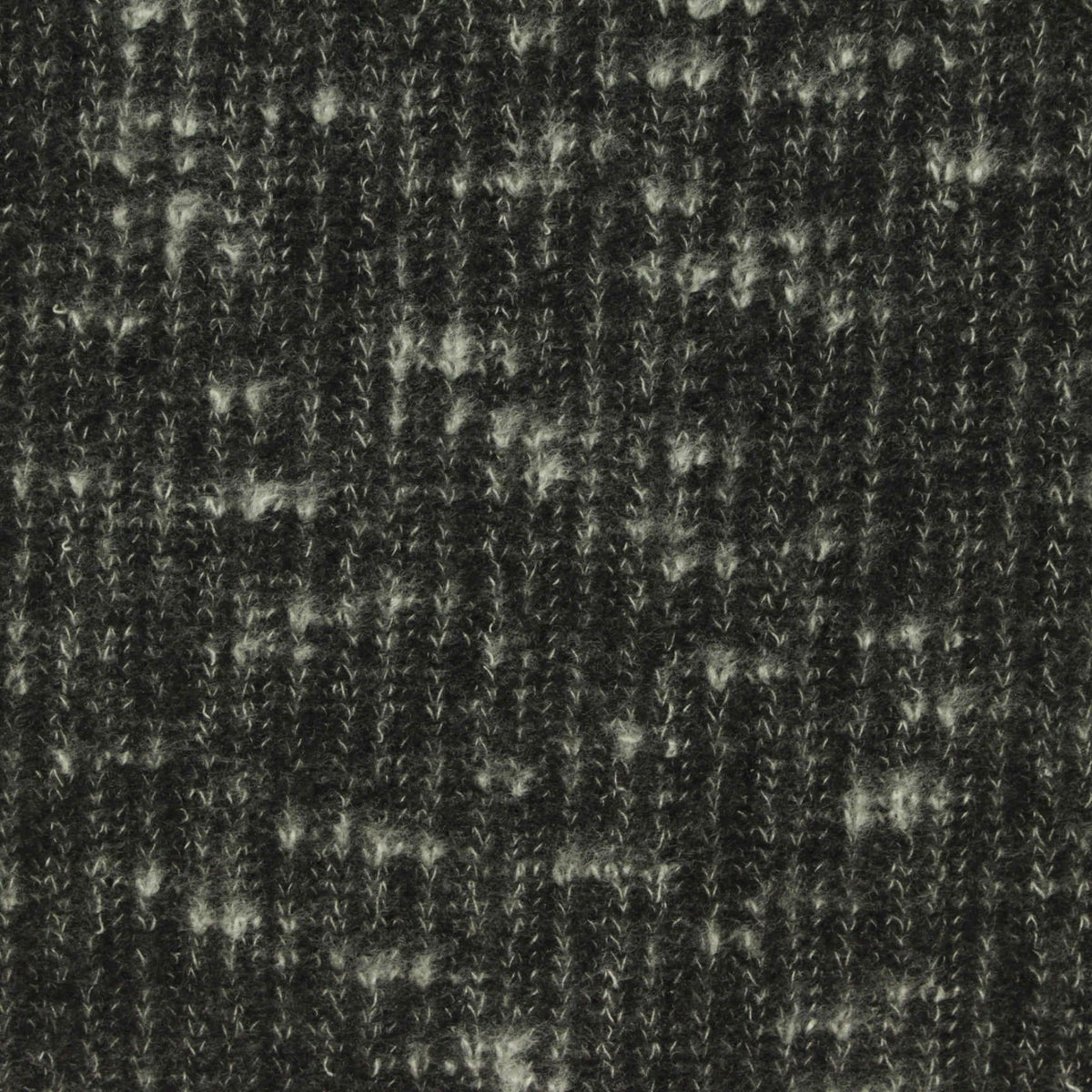 Slub Polyester Viscose Stretch Rib Knit Fabric, 300 gsm, 160 cm — Black