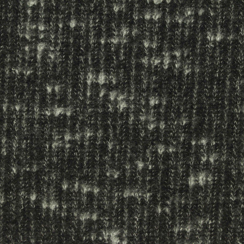 Slub Polyester Viscose Stretch Rib Knit Fabric, 300 gsm, 160 cm — Black