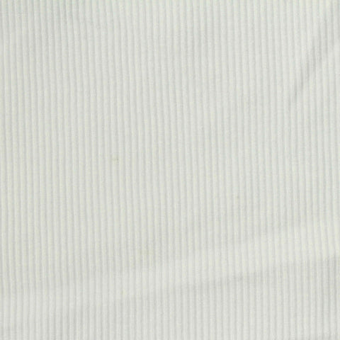 Viscose Stretch Rib Knit Fabric, 370 gsm, 140 cm — White