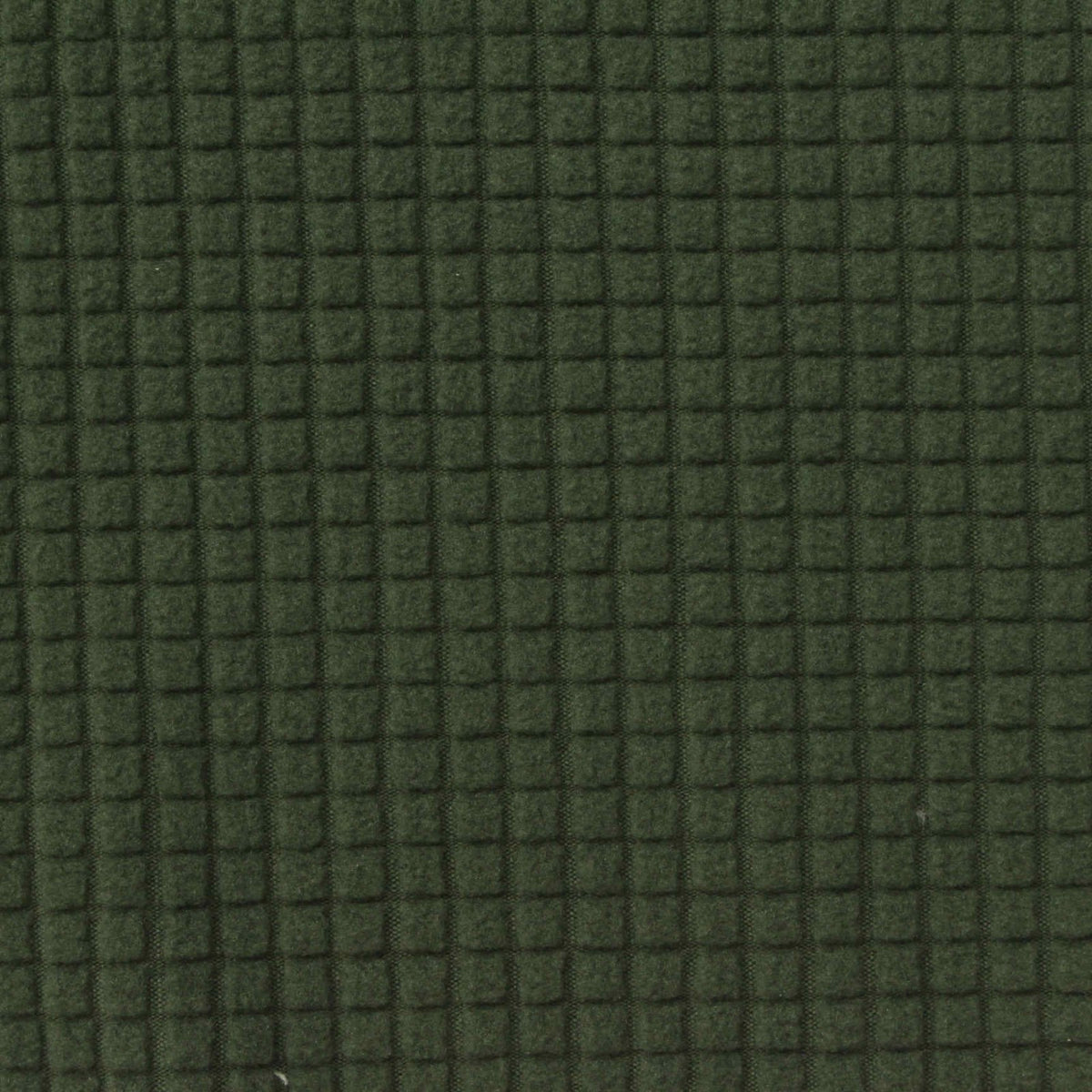 Dark Green Grid Fleece, Polyester