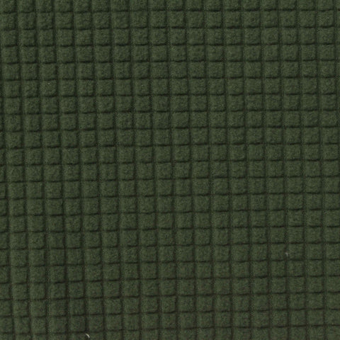Dark Green Grid Fleece, Polyester