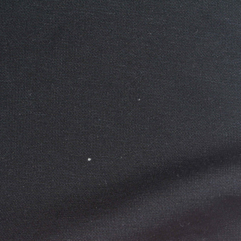 Slub Polyester Viscose Stretch Interlock Knit Fabric, 240 gsm, 160 cm — Black