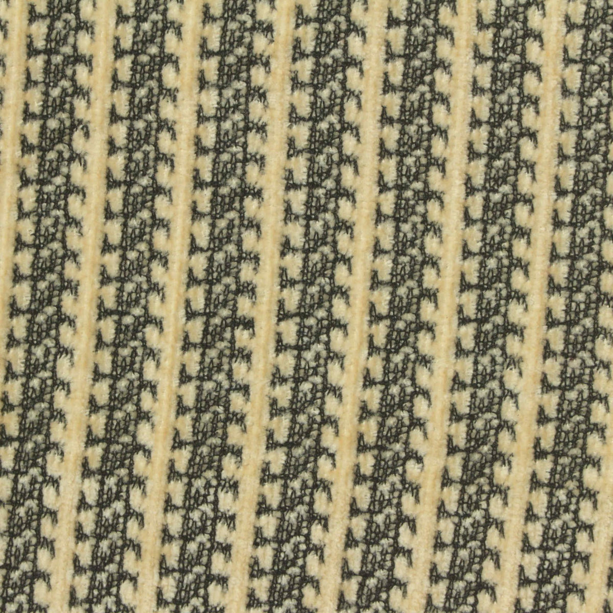 Beige Vertical-Stripe Chenille, Polyester