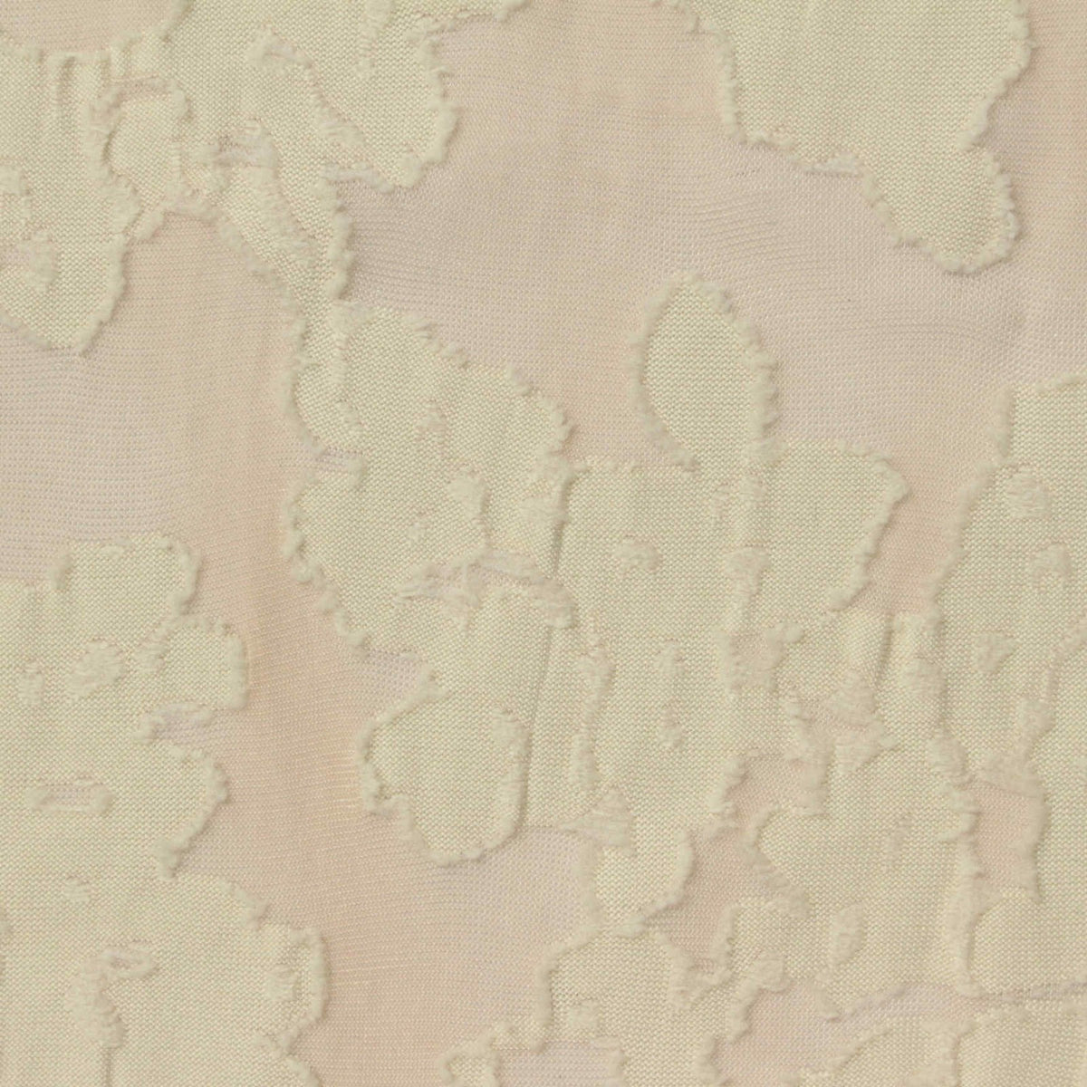 Pale Cream Floral Jacquard, Polyester