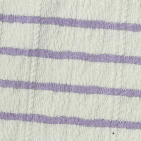 Purple Horizontal-Stripe Jersey Knit, Polyester