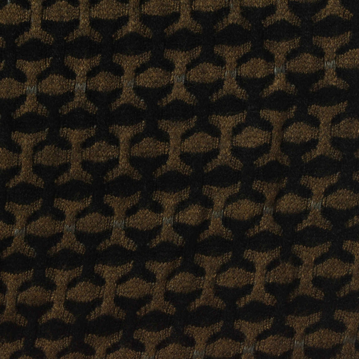 Brown Geometric Jersey Knit, Poly-Viscose