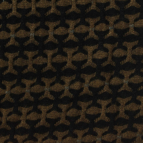 Brown Geometric Jersey Knit, Poly-Viscose